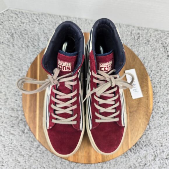 Converse Pro Leather Vulc Mid White Blue Red Striped Casual Y2K Sneaker Mens 9 - Picture 6 of 12